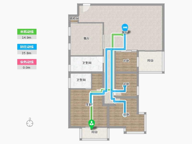 广东省-深圳市-锦绣花园四期-134.81-户型库-动静线