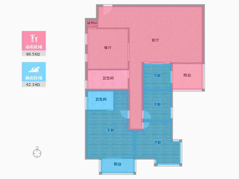 广东省-深圳市-锦绣花园四期-134.81-户型库-动静分区