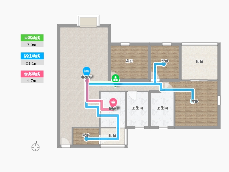 广东省-深圳市-港湾丽都-107.59-户型库-动静线