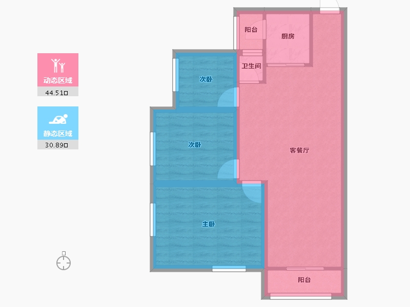 广东省-深圳市-和成世纪名园-67.12-户型库-动静分区