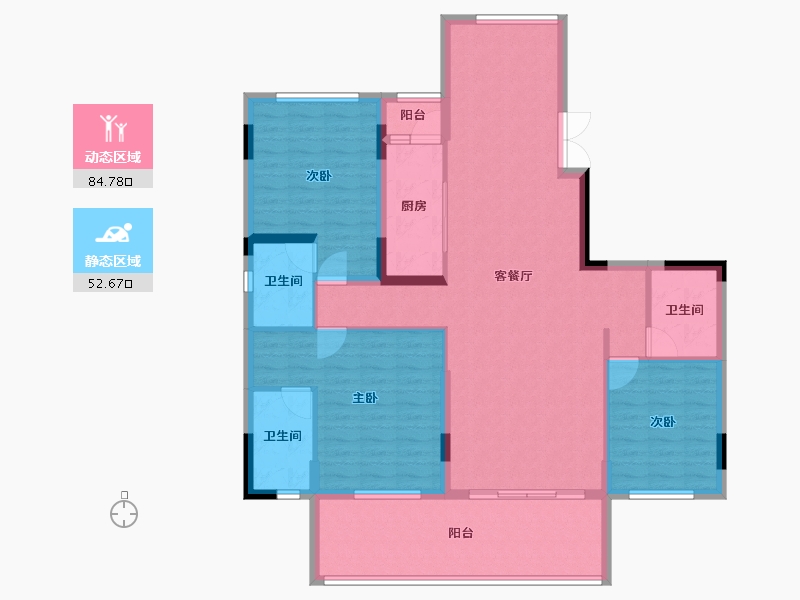 湖北省-十堰市-寿康·华悦府-124.41-户型库-动静分区