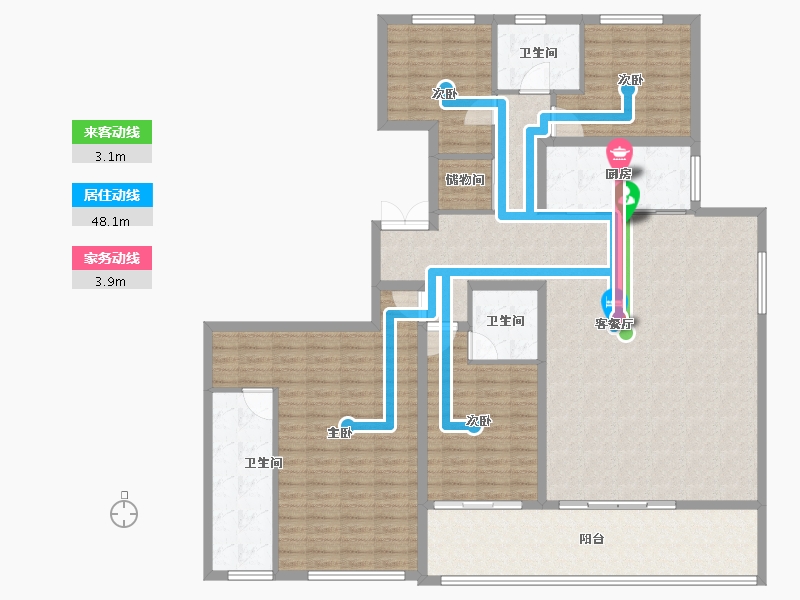 山西省-晋城市-浩翔·云玺-173.00-户型库-动静线