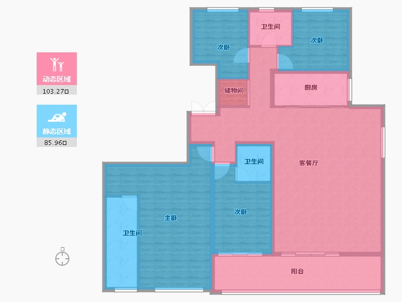 山西省-晋城市-浩翔·云玺-173.00-户型库-动静分区