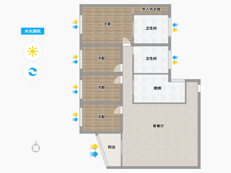 广东省-深圳市-美荔园-146.71-户型库-采光通风