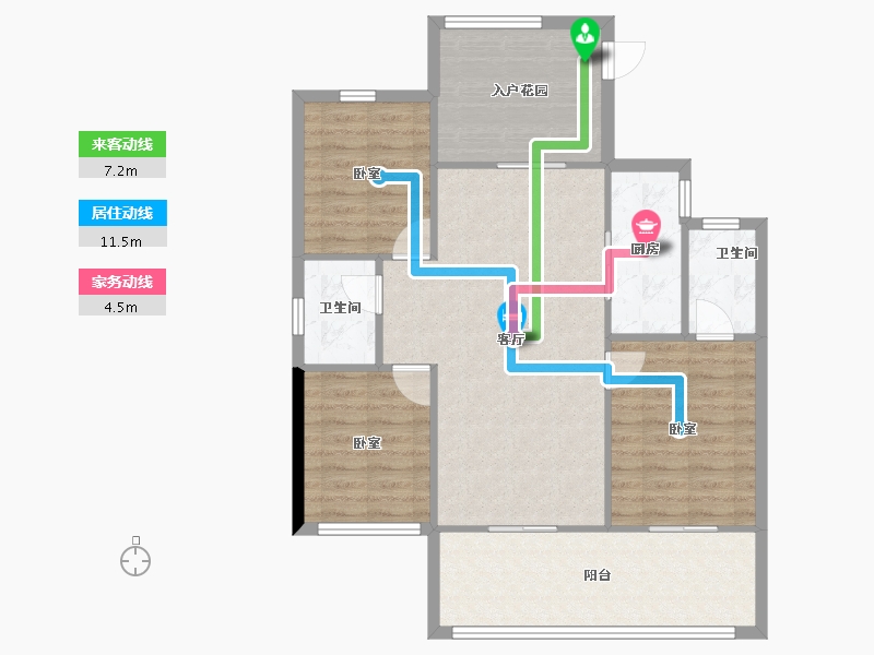 湖北省-十堰市-寿康·华悦府-92.67-户型库-动静线