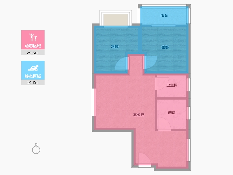 广东省-深圳市-汇鑫花园-42.94-户型库-动静分区