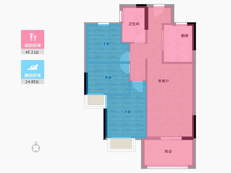 福建省-福州市-滨海金茂智慧科学城-62.40-户型库-动静分区