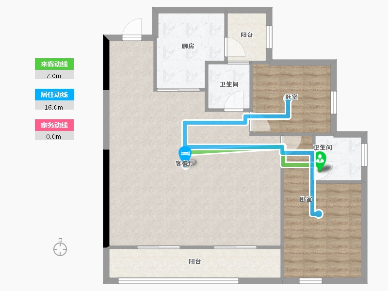 四川省-成都市-龙湖天屿-95.68-户型库-动静线