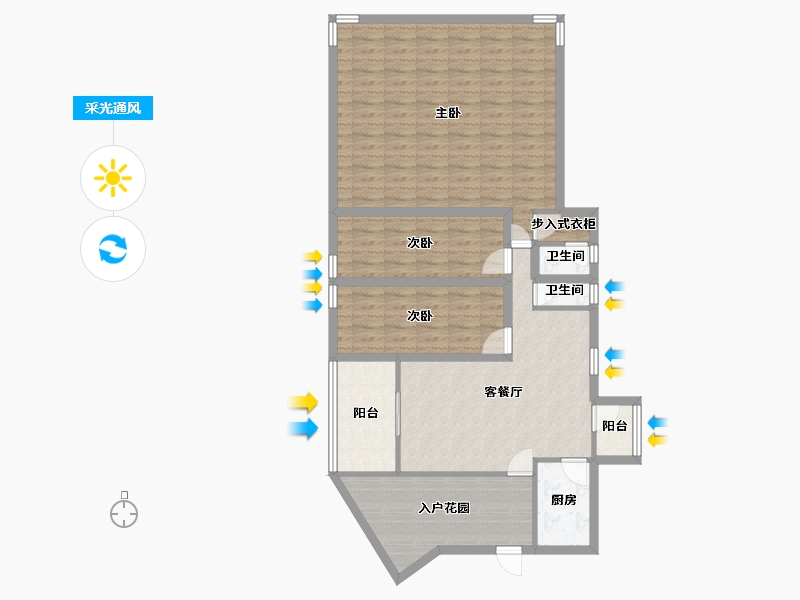 广东省-深圳市-鸿翔花园-108.91-户型库-采光通风