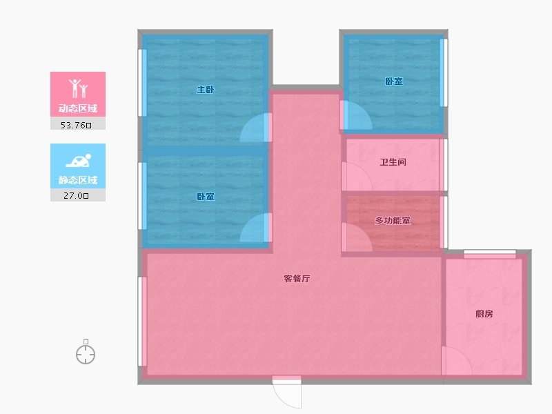 广东省-深圳市-嘉华花园西区-72.01-户型库-动静分区