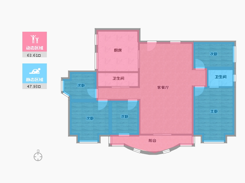 广东省-深圳市-富通蟠龙居-99.55-户型库-动静分区