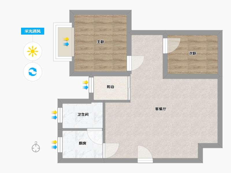 广东省-深圳市-时代骄子大厦-47.60-户型库-采光通风