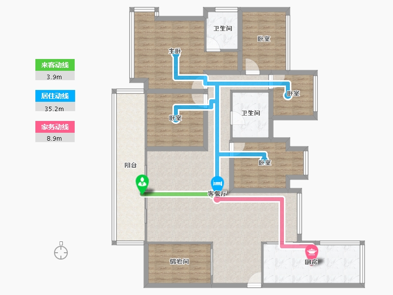 广东省-深圳市-幸福城二期-141.78-户型库-动静线