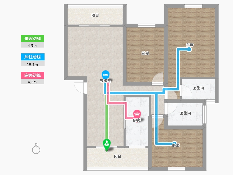 广东省-深圳市-世纪春城二期-88.82-户型库-动静线