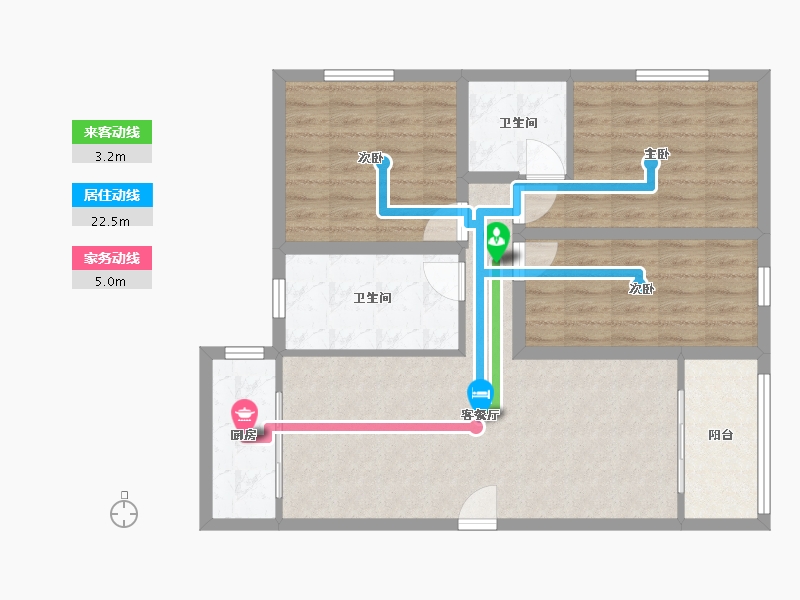 广东省-深圳市-大陆庄园-86.18-户型库-动静线