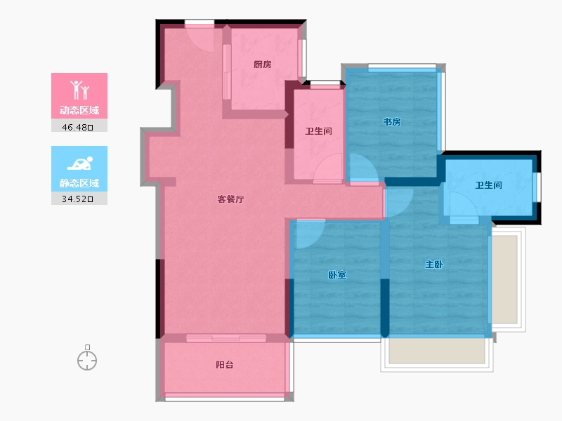 广东省-深圳市-中海时光境-71.20-户型库-动静分区