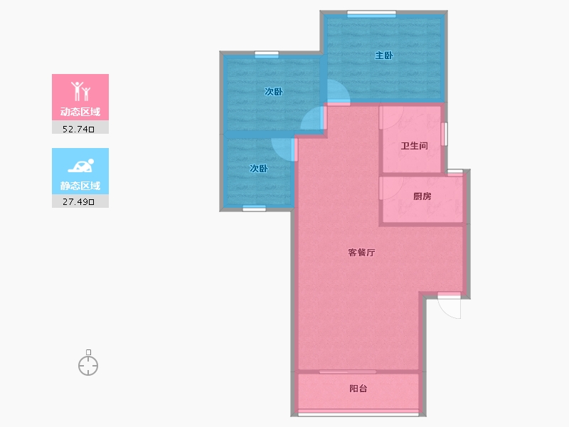 广东省-深圳市-御海新苑-71.85-户型库-动静分区