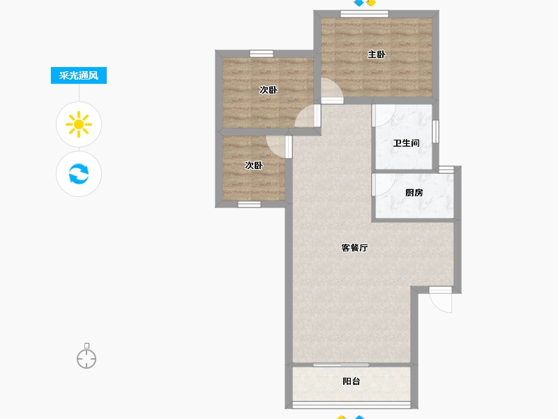 广东省-深圳市-御海新苑-71.85-户型库-采光通风