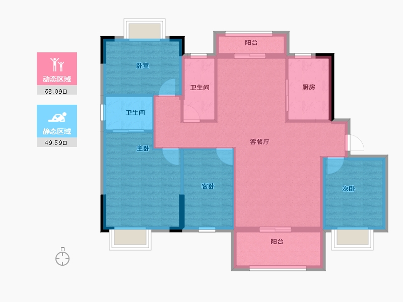 江西省-吉安市-金榜时代-101.60-户型库-动静分区