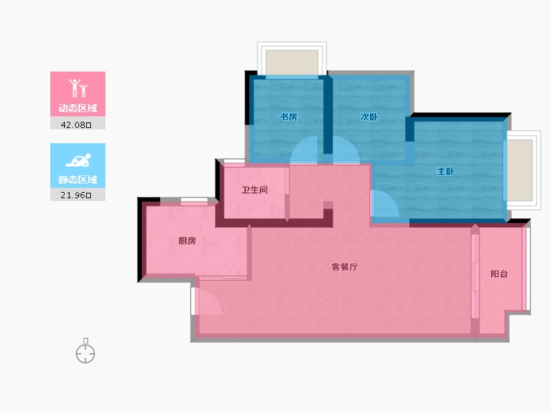 广东省-珠海市-粤海拾桂府-56.18-户型库-动静分区