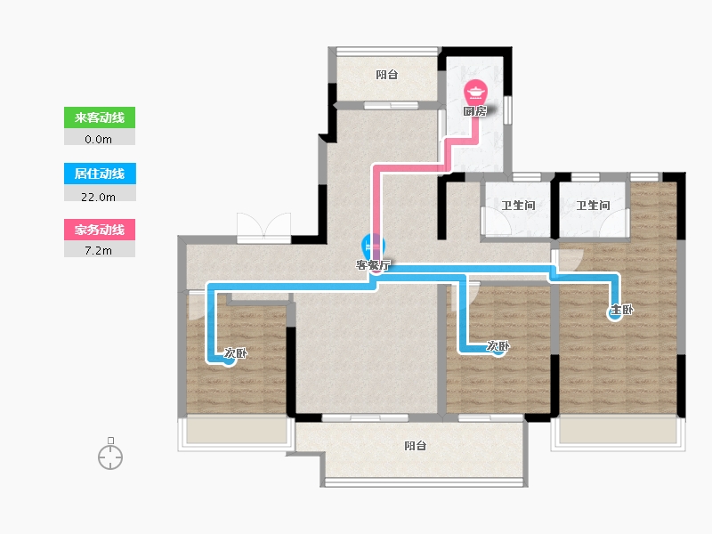 河南省-郑州市-润泓·东榕府-111.00-户型库-动静线