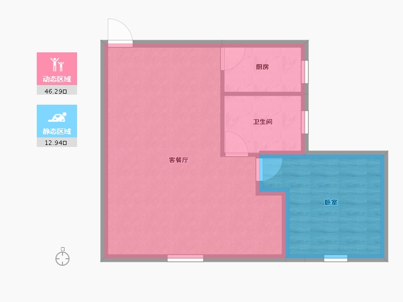 广东省-深圳市-百富大厦-53.60-户型库-动静分区