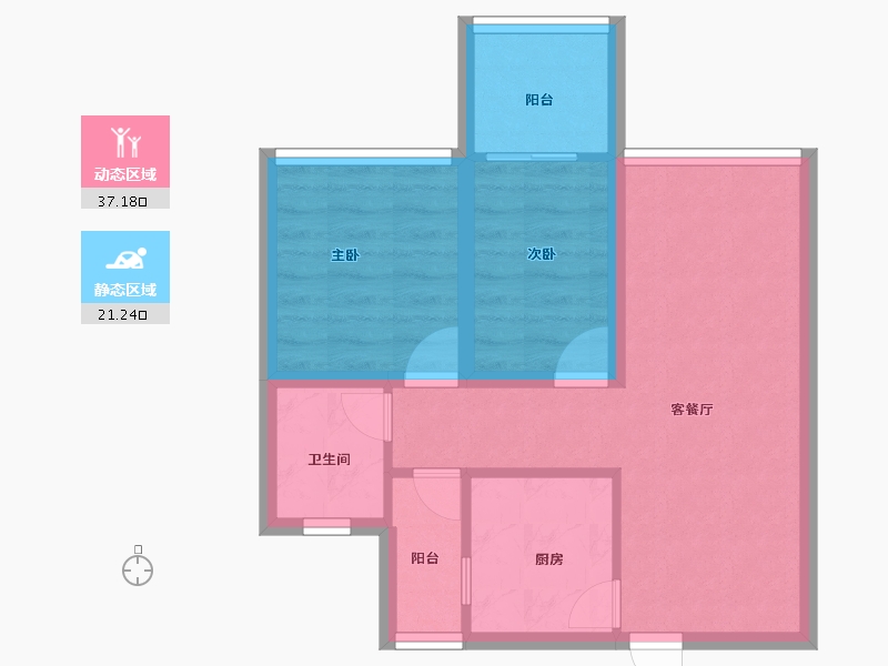 广东省-深圳市-风格名苑-51.26-户型库-动静分区