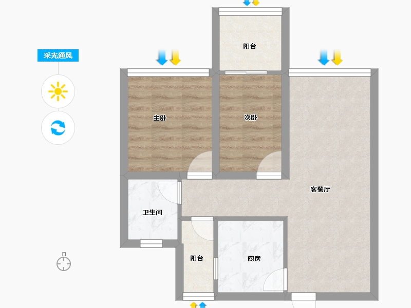 广东省-深圳市-风格名苑-51.26-户型库-采光通风