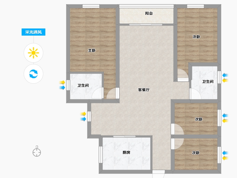 广东省-深圳市-山水情家园-93.06-户型库-采光通风