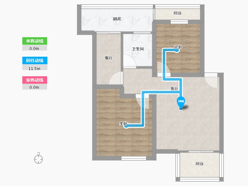 广东省-深圳市-滨苑住宅小区-58.97-户型库-动静线