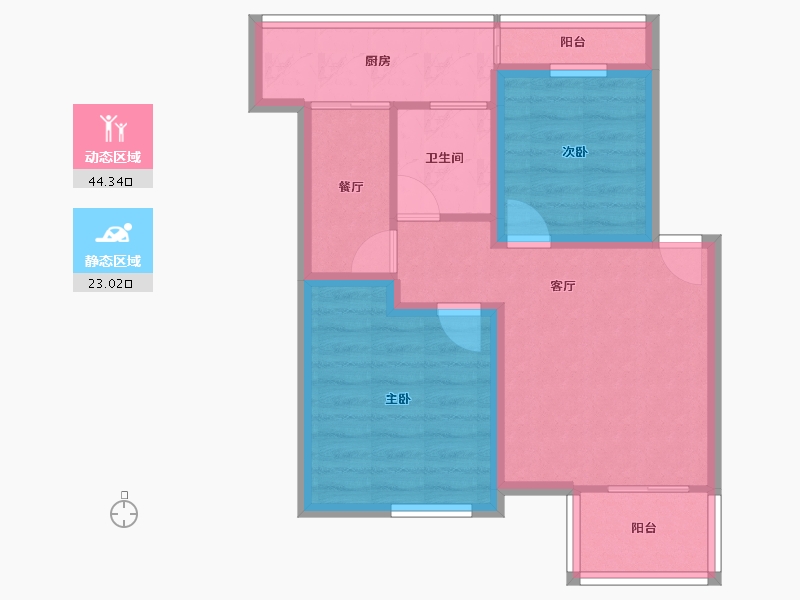 广东省-深圳市-滨苑住宅小区-58.97-户型库-动静分区