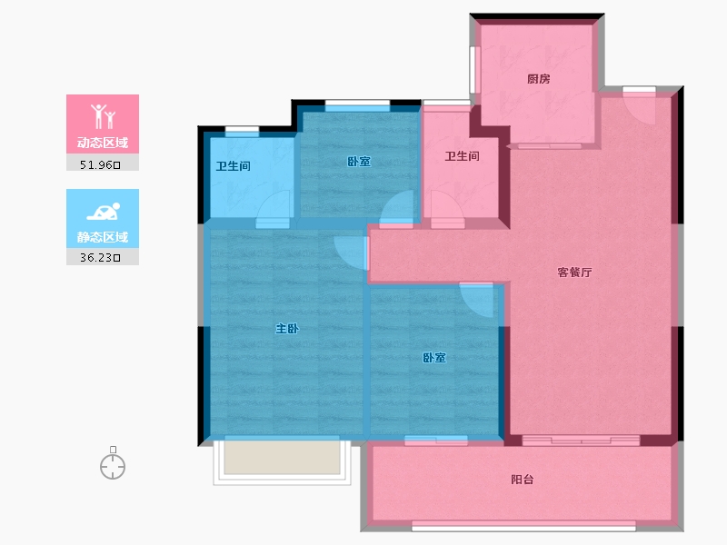 江苏省-南京市-弘阳·云玥美著-79.00-户型库-动静分区