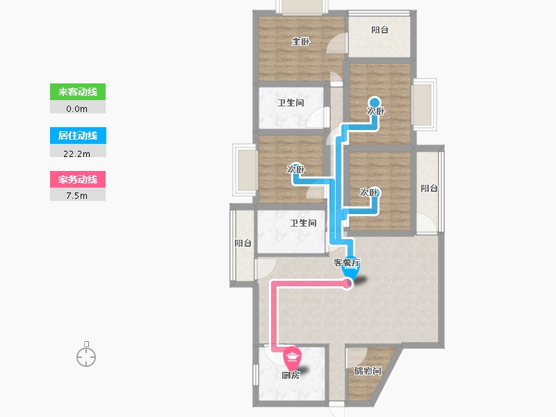 广东省-深圳市-后海花园-101.00-户型库-动静线