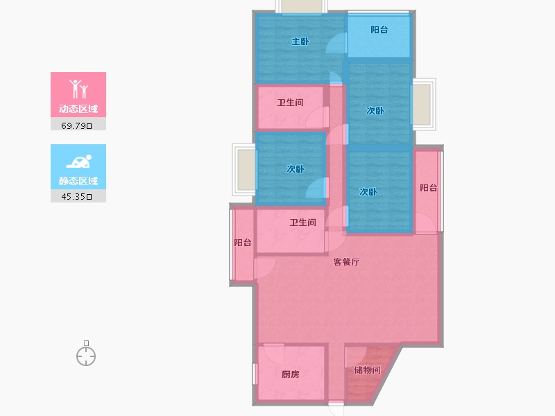 广东省-深圳市-后海花园-101.00-户型库-动静分区