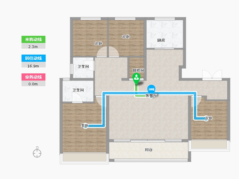 山西省-晋城市-浩翔·云玺-146.00-户型库-动静线