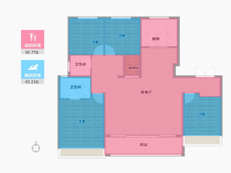 山西省-晋城市-浩翔·云玺-146.00-户型库-动静分区