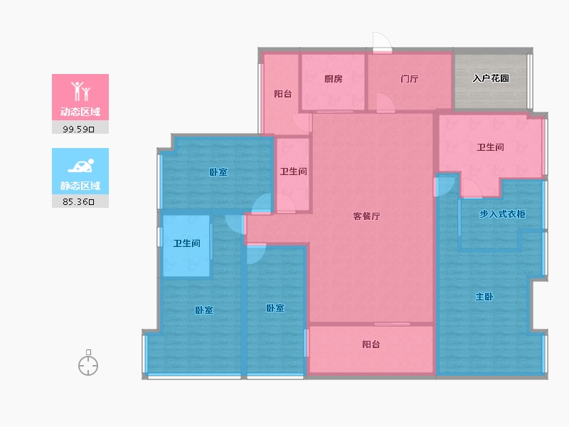 广东省-深圳市-汇龙湾花园-173.95-户型库-动静分区