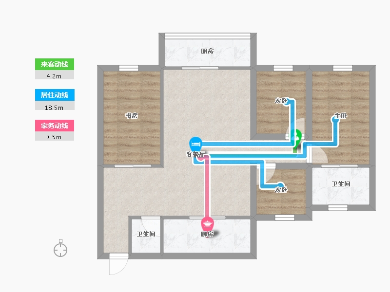 广东省-深圳市-中城康桥紫郡花园-73.55-户型库-动静线