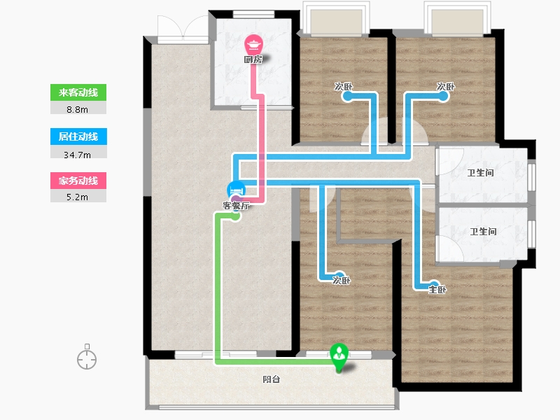 湖北省-武汉市-金融街金悦府-114.00-户型库-动静线