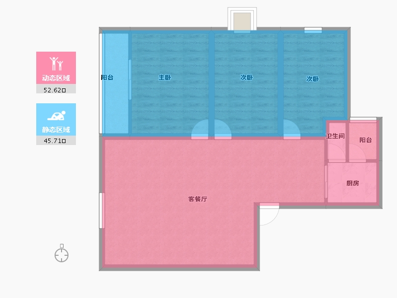 广东省-深圳市-南景苑大厦-88.60-户型库-动静分区