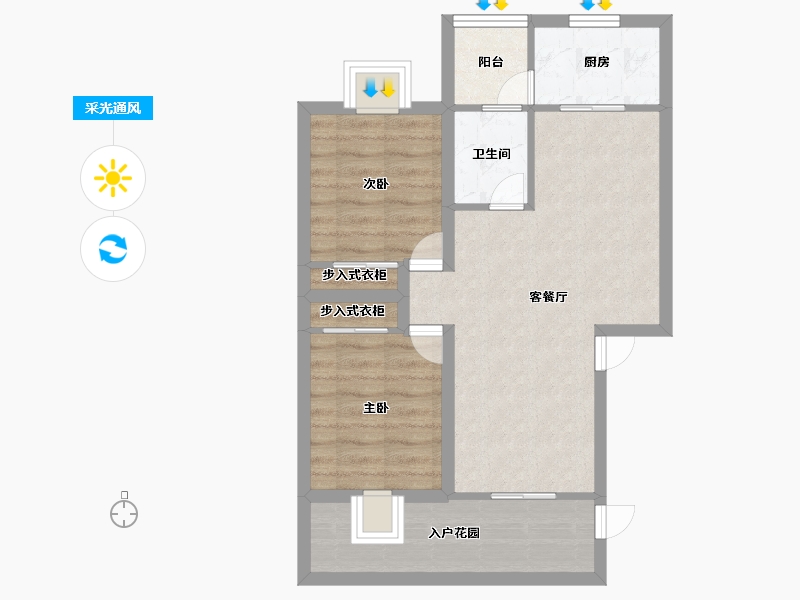 广东省-深圳市-碧榕湾-63.20-户型库-采光通风