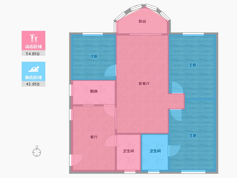 广东省-广州市-黄埔新邨-110.00-户型库-动静分区