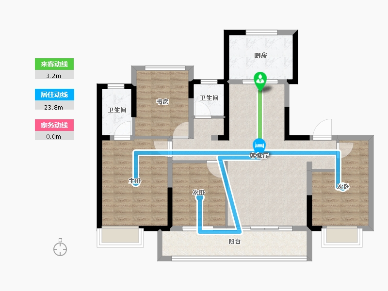 福建省-福州市-平潭鲁能公馆-100.00-户型库-动静线