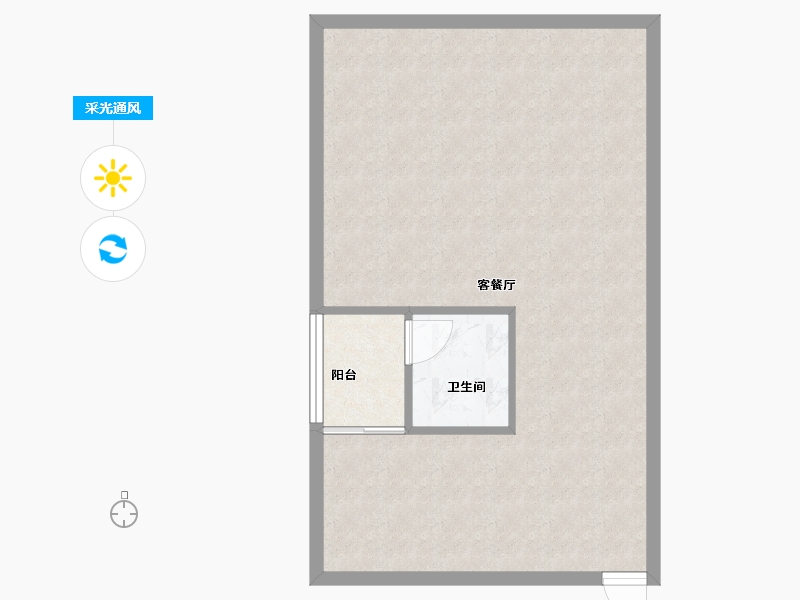 广东省-深圳市-天健时尚空间名苑-55.22-户型库-采光通风