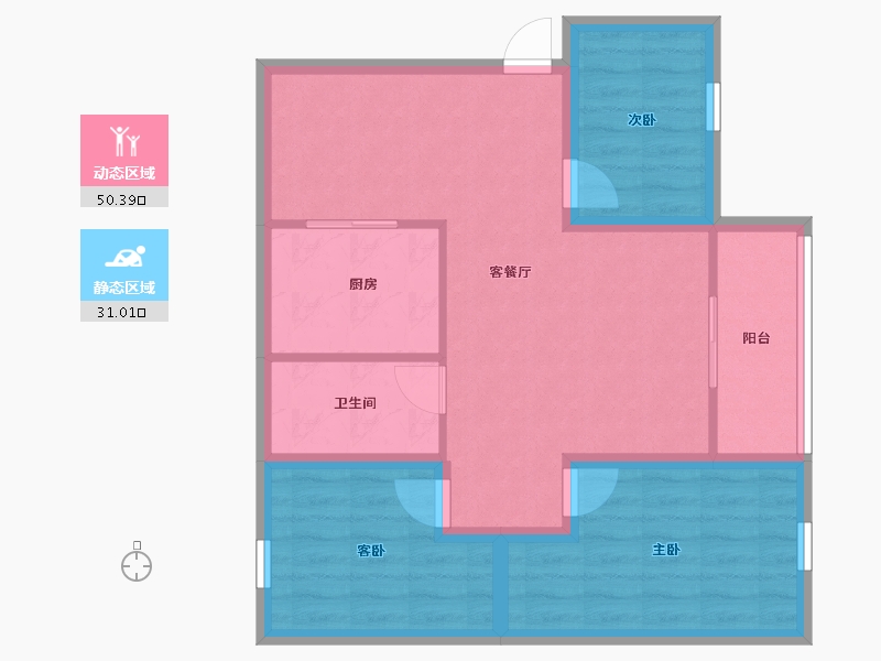 广东省-深圳市-银雅居-72.43-户型库-动静分区