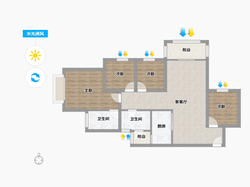 广东省-深圳市-星河银湖谷-82.43-户型库-采光通风