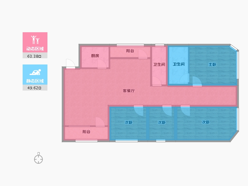 广东省-深圳市-嘉宾花园-100.36-户型库-动静分区