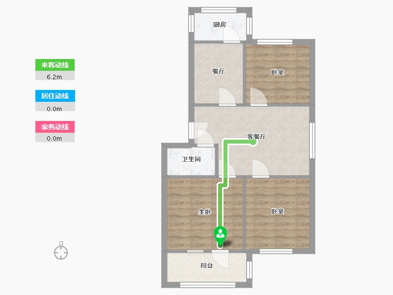 山西省-太原市-中铁十七局一公司宿舍-59.60-户型库-动静线