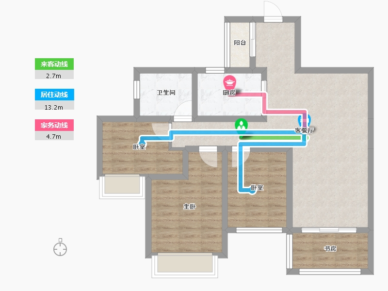 四川省-成都市-嘉合凤凰岛-78.34-户型库-动静线