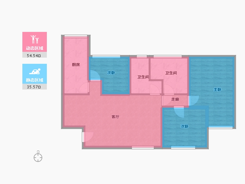 广东省-深圳市-百仕达花园(一期)-79.85-户型库-动静分区